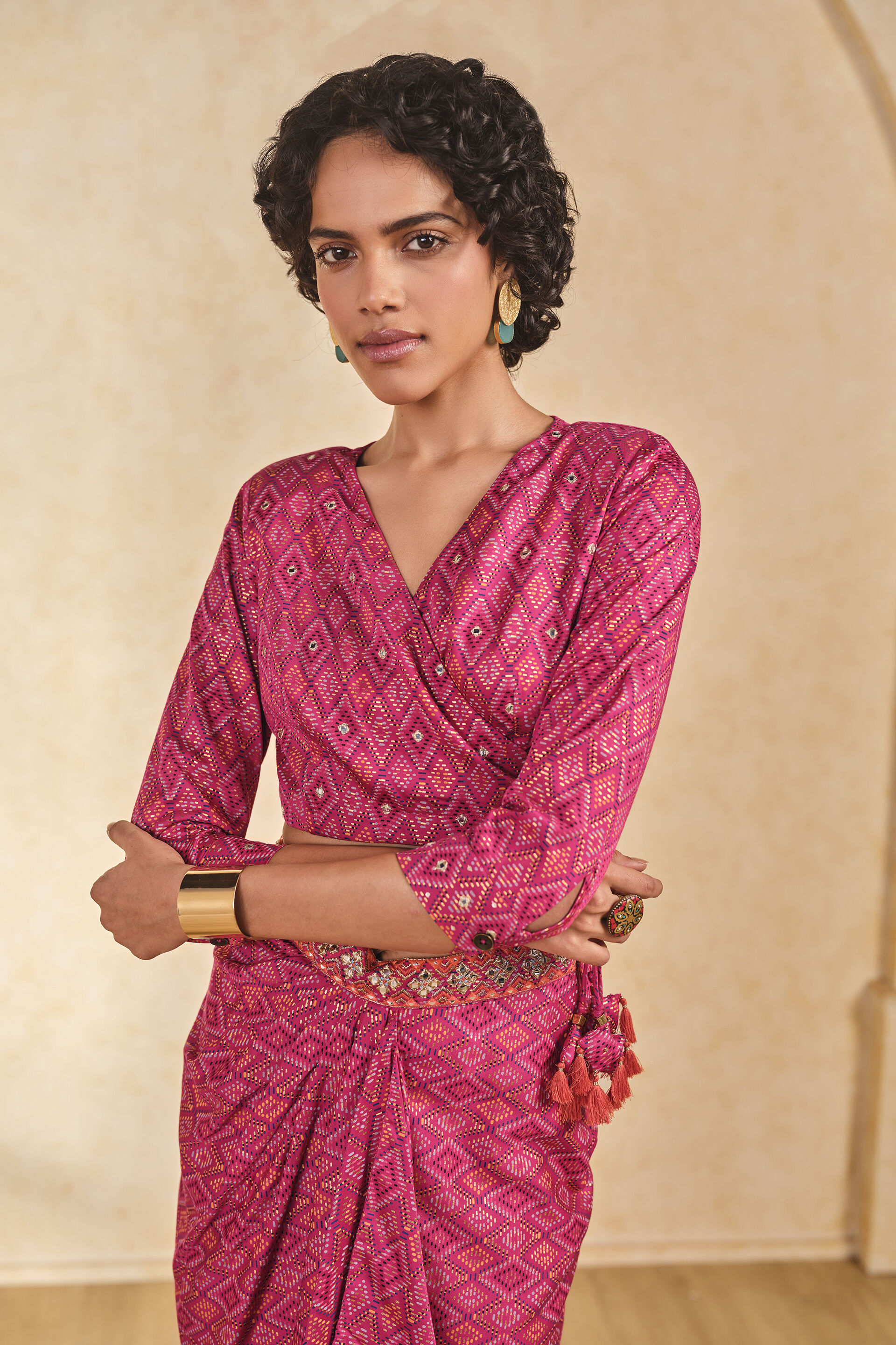 Gul Geometric Co-ords Set, Pink, image 4